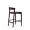 Manhattan Comfort Klismos Counter Stool in Black and Dark Walnut (Set of 2) 2-CS007-BK - alternate 5